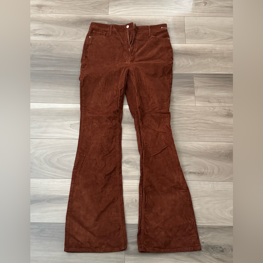 Old Navy Rust Corduroy Flare Pants